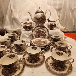 Johnson Brothers Rustic Brown and Cream Dinnerware Collection